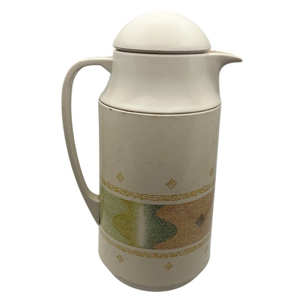 Vintage CorningWare Corning Thermique 1 Qt Carafe Pitcher Beige Taiwan Used
